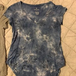 American Eagle Blue Plant Short Sleeved Tee